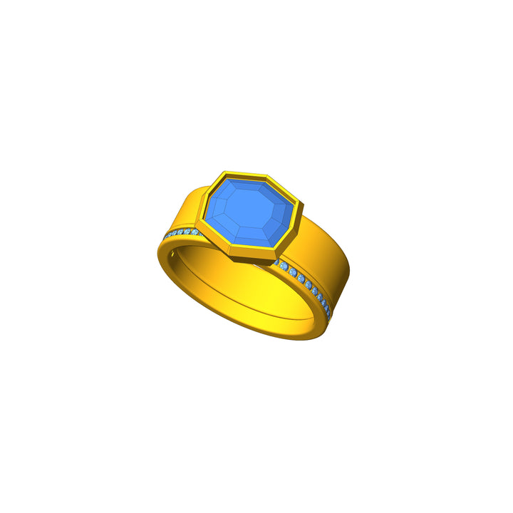 Custom Listing - 2 Carat Tanzanite Ring Set