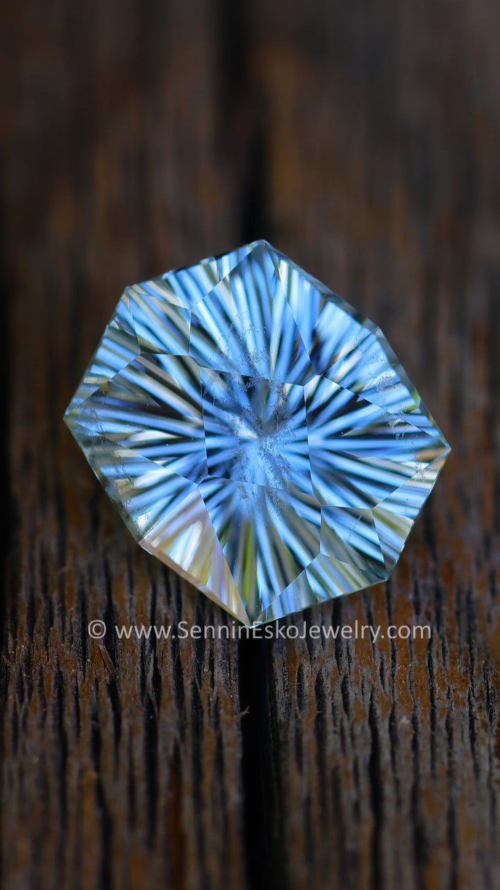 4 carat Aquamarine Cushion - 12x9.8mm - Esko Universe Cut ™