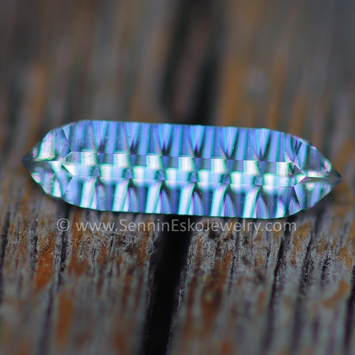 0.45 carat Blue Sappphire Long Hexagon - 9.7x2.7mm - Esko Placid Cut ™