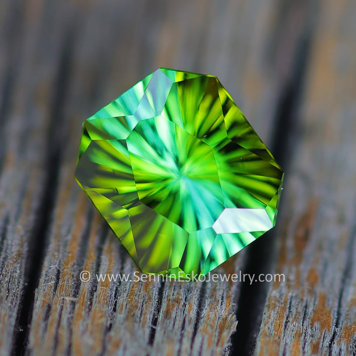 1.2 Carat Bi Color Bottle Green Tourmaline - 7.1x6.3 - Esko Universe Cut ™