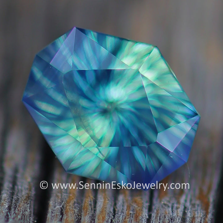 1.6 Carat Parti Sapphire Octagon - 8x6.8mm - Esko Universe Cut ™