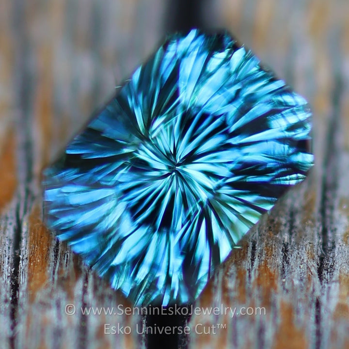 0.94 Carat Deep Teal Sapphire Octagon - 5.6x4.1mm - Esko Universe Cut ™