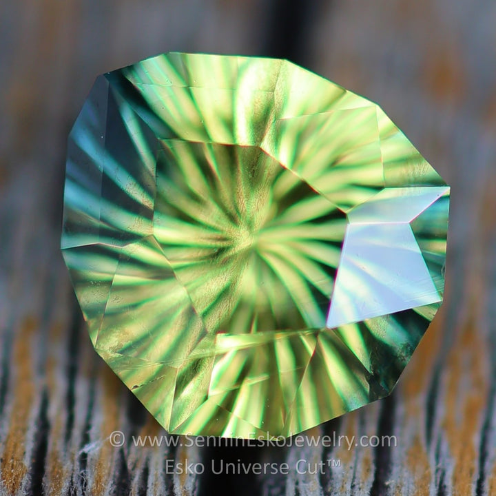 1.33 Carat Parti Sapphire Shield - 7x6.1mm - Esko Universe Cut ™