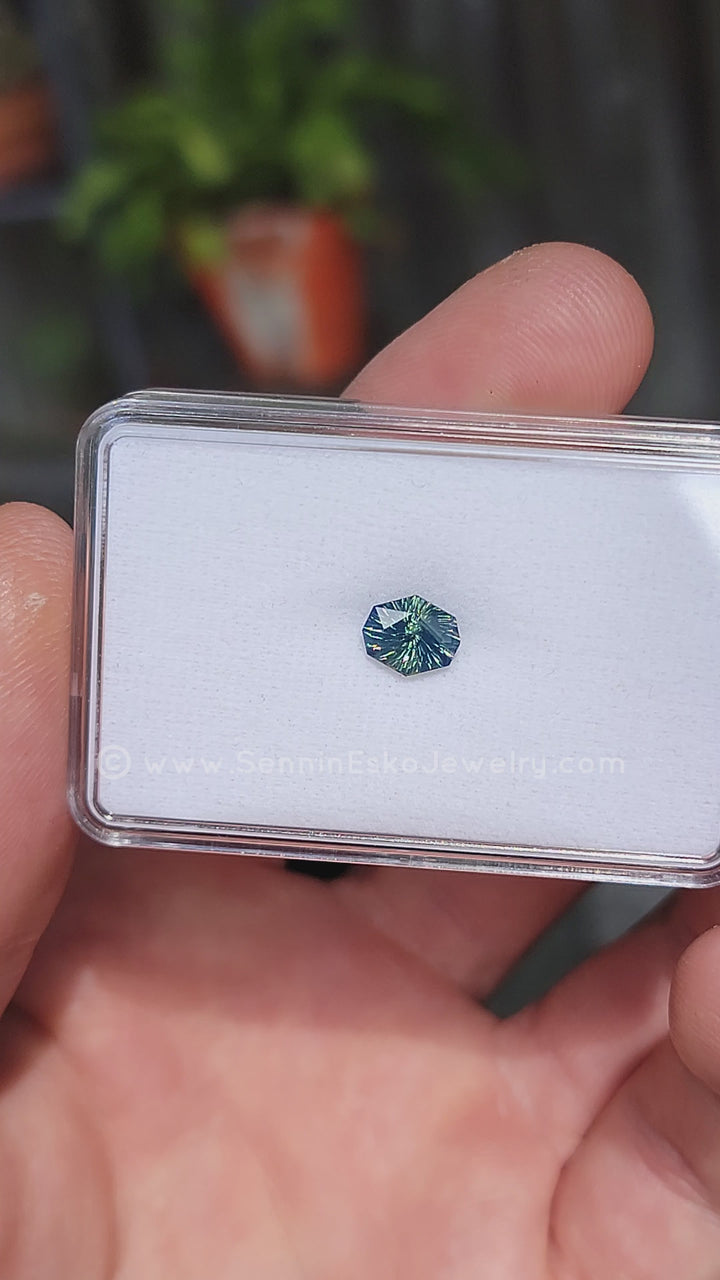 1.6 Carat Parti Sapphire Octagon - 8x6.8mm - Esko Universe Cut ™