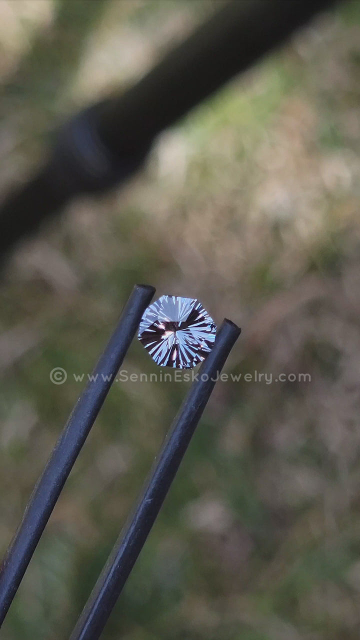 1 Carat Blue/Grey Spinel Cushion - 6.6x6.5mm - Esko Universe Cut ™