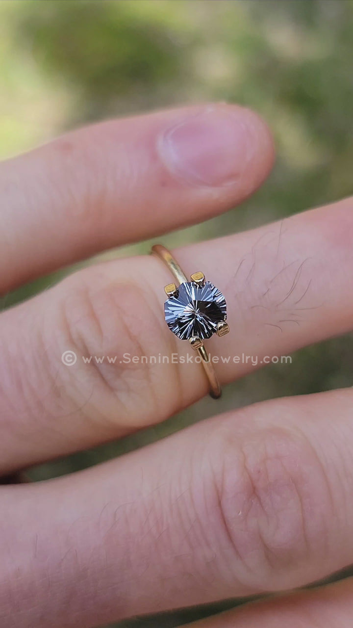 1 Carat Blue/Grey Spinel Cushion - 6.6x6.5mm - Esko Universe Cut ™
