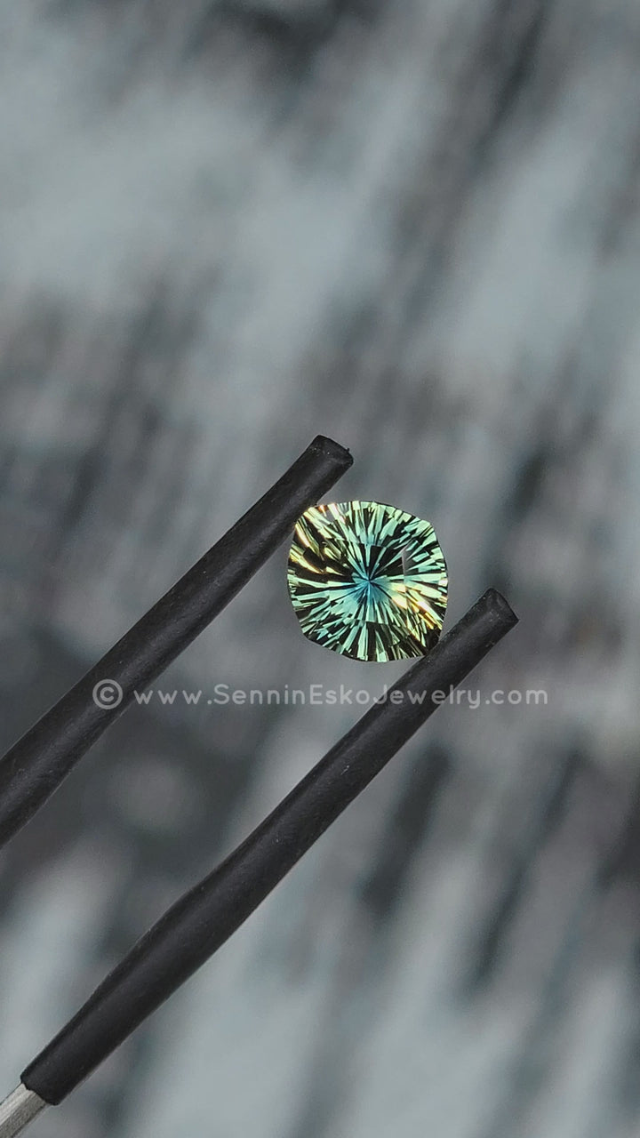 1.5 Carat Parti Sapphire Do-Decagon - 7.8x6.7mm - Esko Universe Cut ™