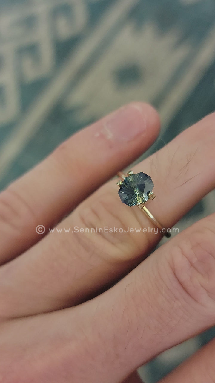 1.6 Carat Parti Sapphire Octagon - 8x6.8mm - Esko Universe Cut ™