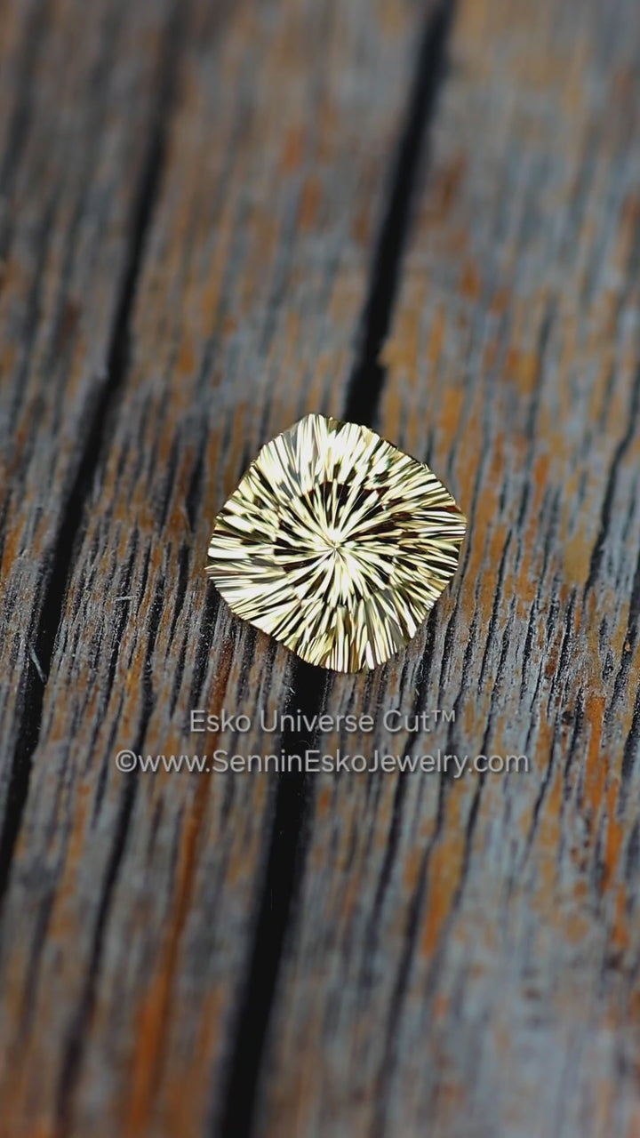 1.7 Carat Golden Topaz Square Cushion - 6.9x8mm - Esko Universe Cut ™