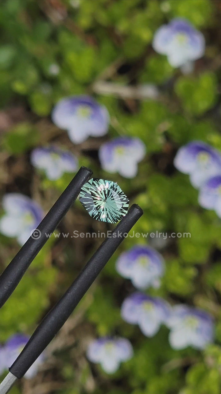 1 Carat Spring Green Sapphire Octagon - 7x5.4mm - Esko Universe Cut ™