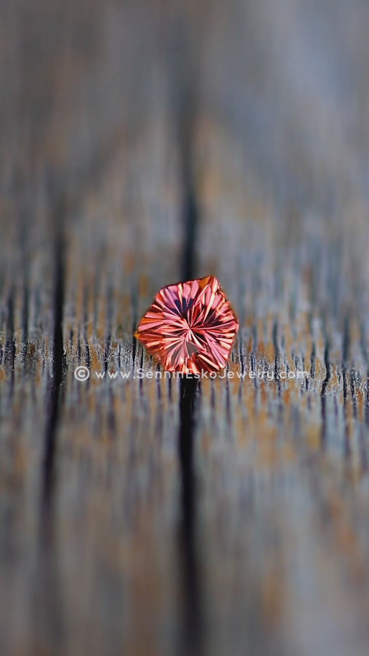1 Carat Ginger Garnet Trillion - 6.3x5.9mm - Esko Universe Cut ™