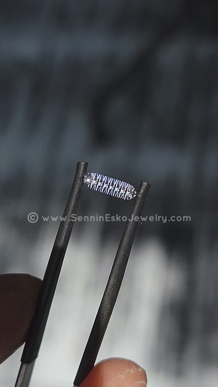 0.45 carat Icy Blue Sappphire Long Hexagon - 9.7x2.7mm - Esko Placid Cut ™