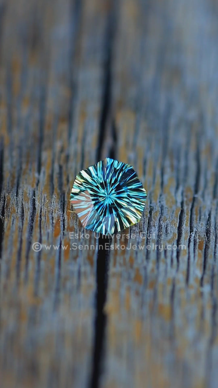 0.82 Carat Parti Sapphire Octagon - 5.4x5.6mm - Esko Universe Cut ™