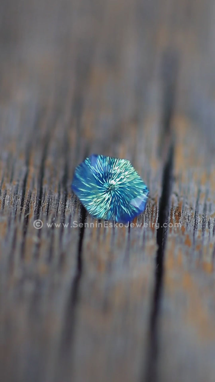 1.6 Carat Parti Sapphire Octagon - 8x6.8mm - Esko Universe Cut ™