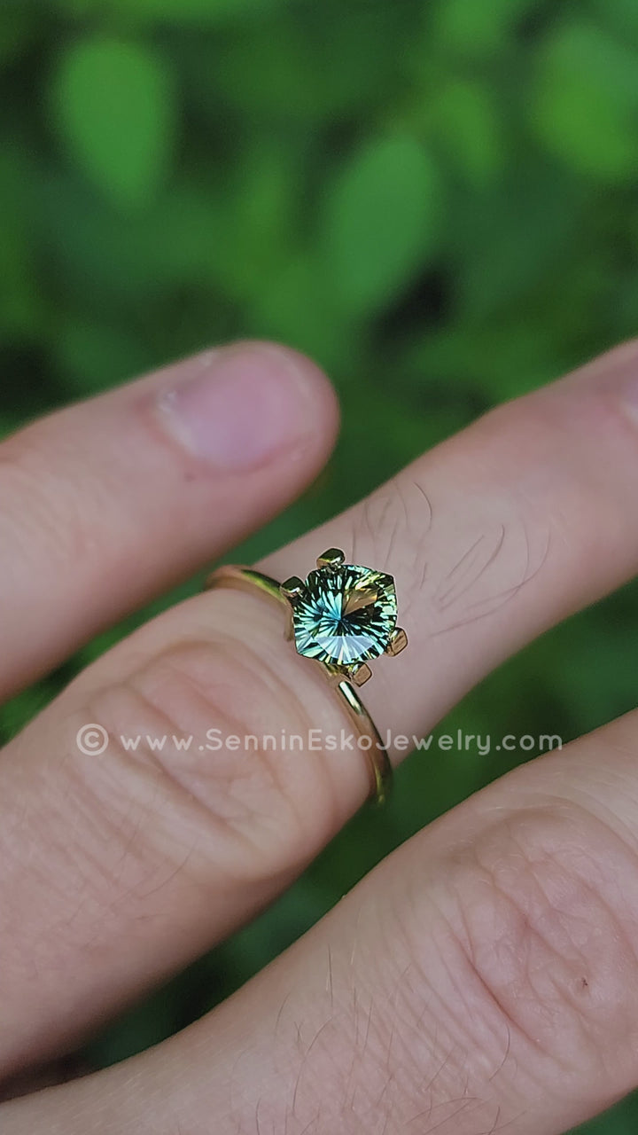 1.5 Carat Parti Sapphire Do-Decagon - 7.8x6.7mm - Esko Universe Cut ™