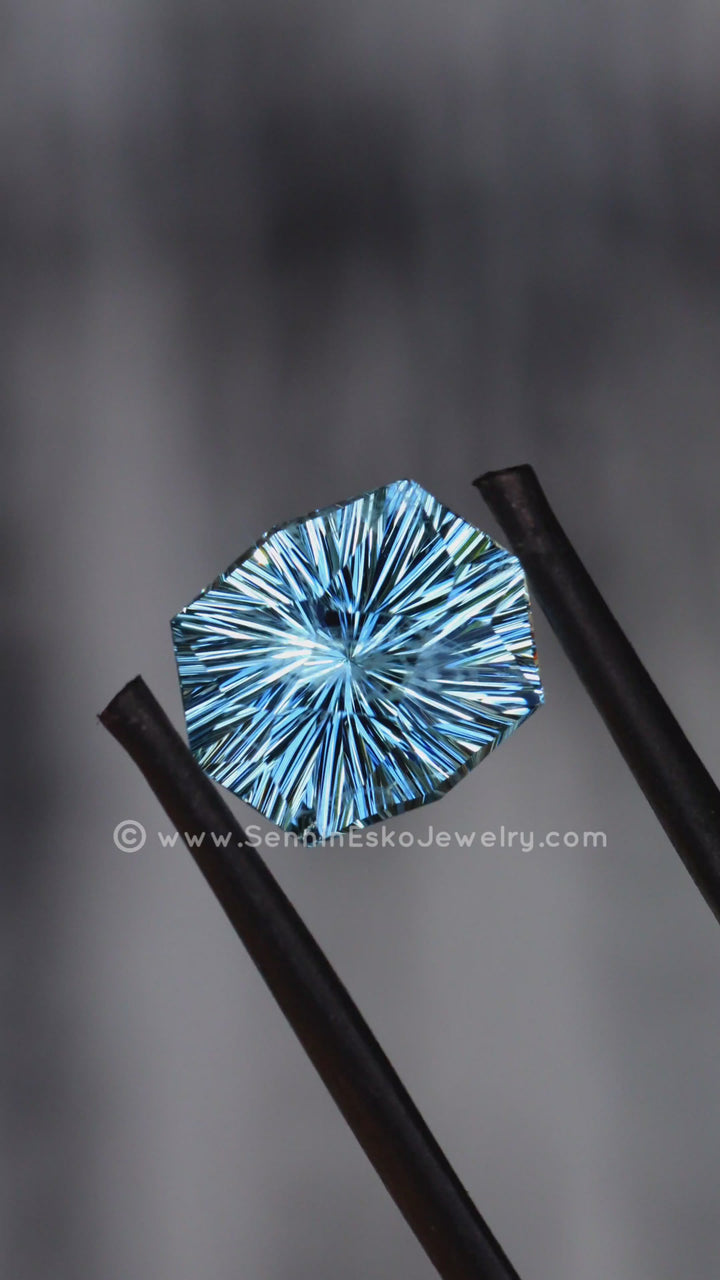 4 carat Aquamarine Cushion - 12x9.8mm - Esko Universe Cut ™