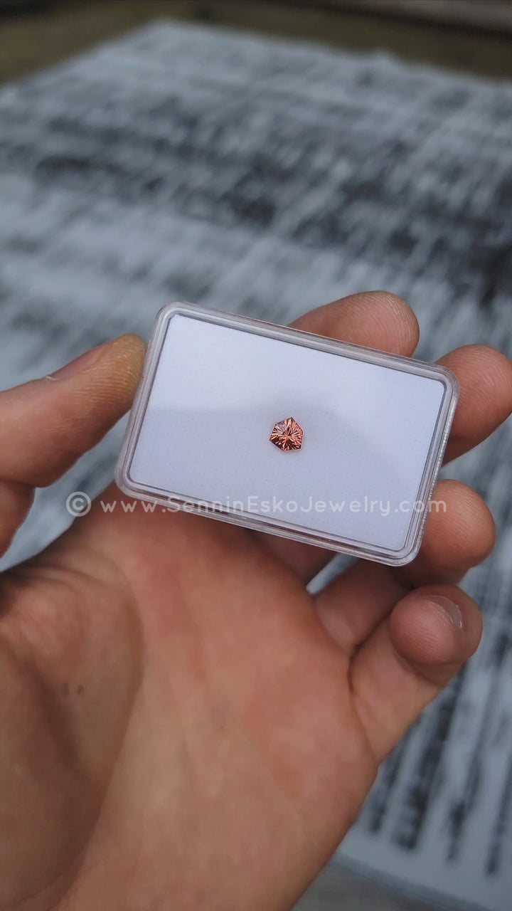 1 Carat Ginger Garnet Trillion - 6.3x5.9mm - Esko Universe Cut ™