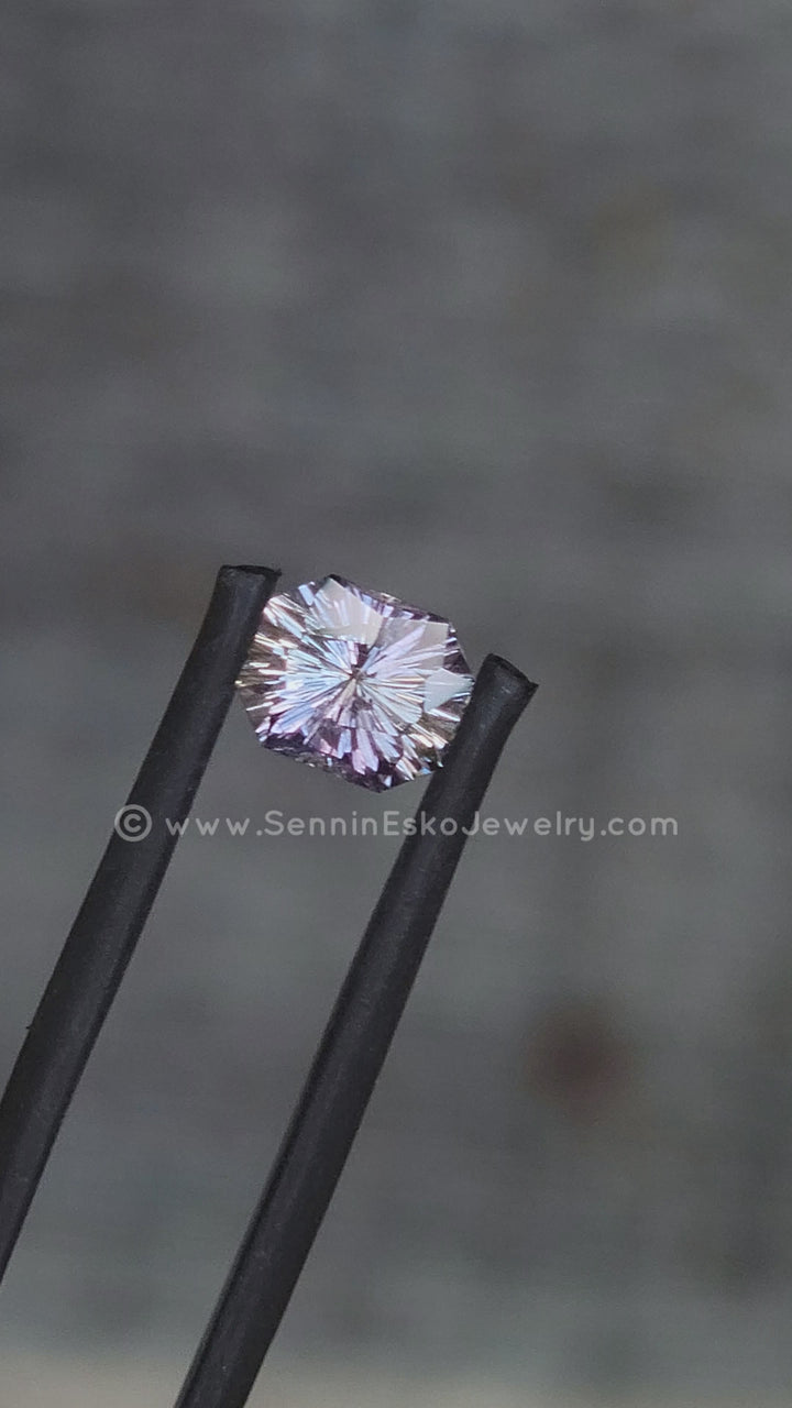 1.2 Carat Silvery Violet/Lilac Sapphire Octagon - 6.8x5.7mm - Esko Universe Cut ™