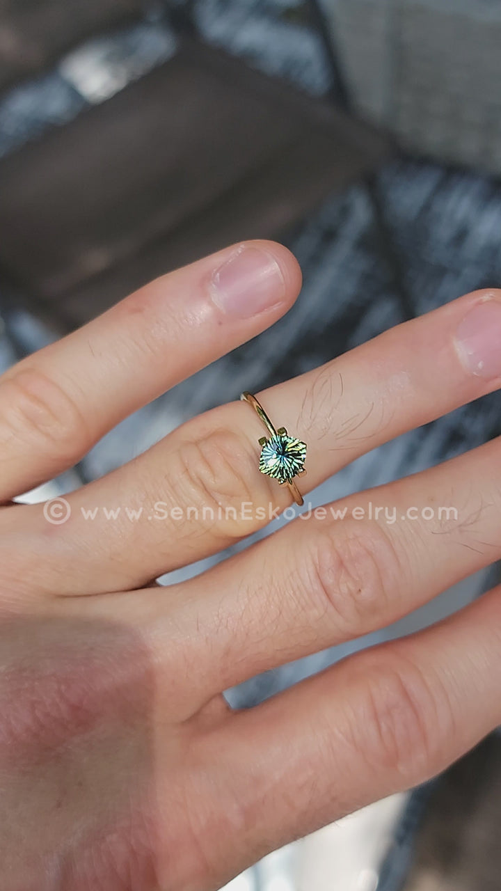 1.5 Carat Parti Sapphire Do-Decagon - 7.8x6.7mm - Esko Universe Cut ™