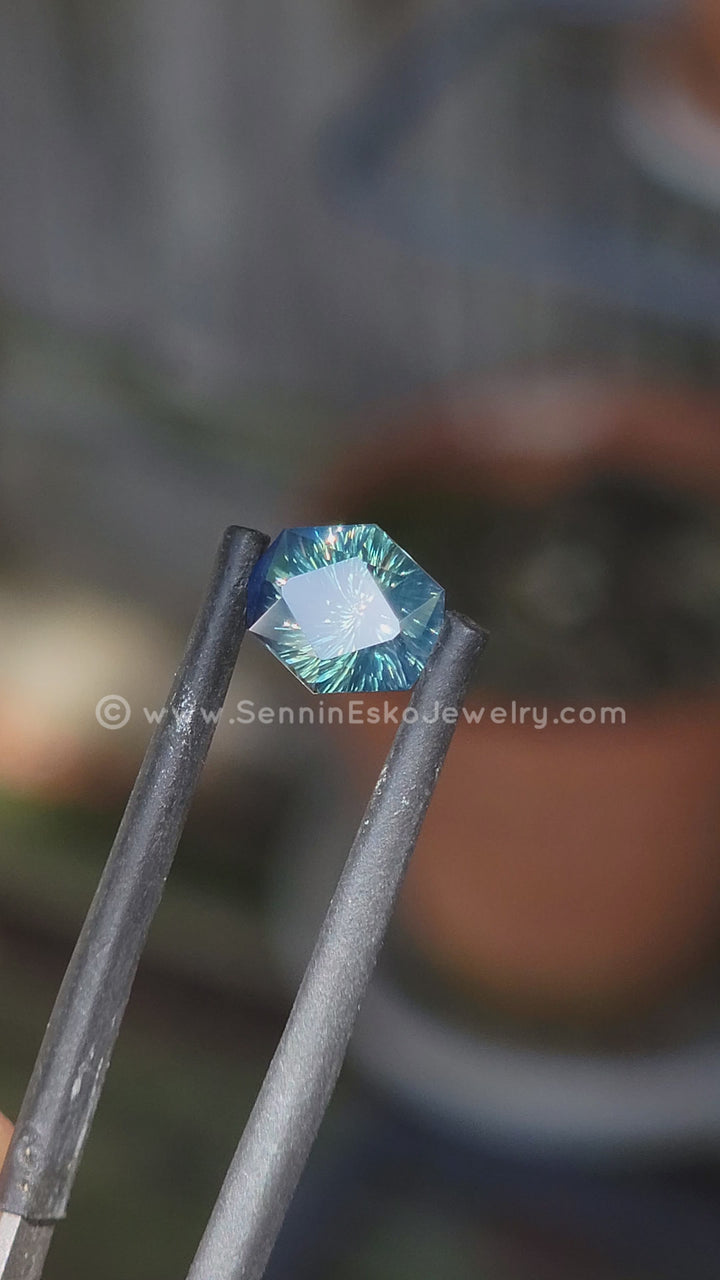 1.6 Carat Parti Sapphire Octagon - 8x6.8mm - Esko Universe Cut ™