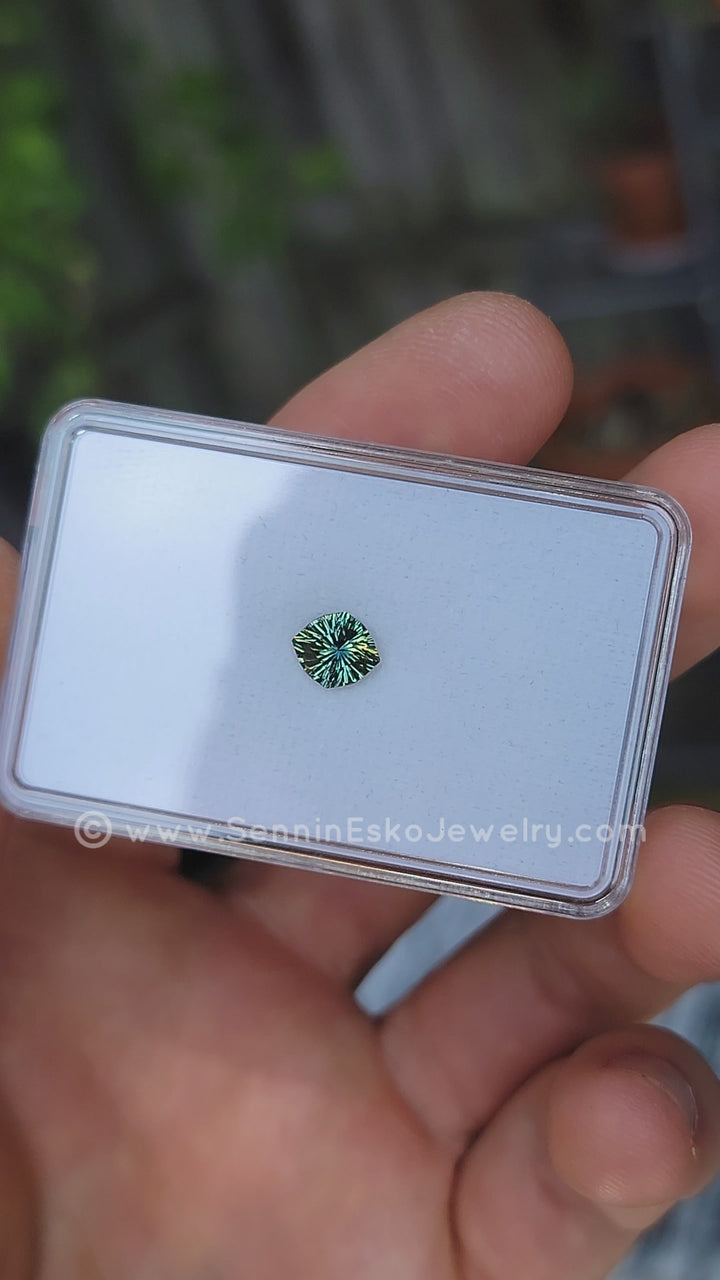 1.5 Carat Parti Sapphire Do-Decagon - 7.8x6.7mm - Esko Universe Cut ™