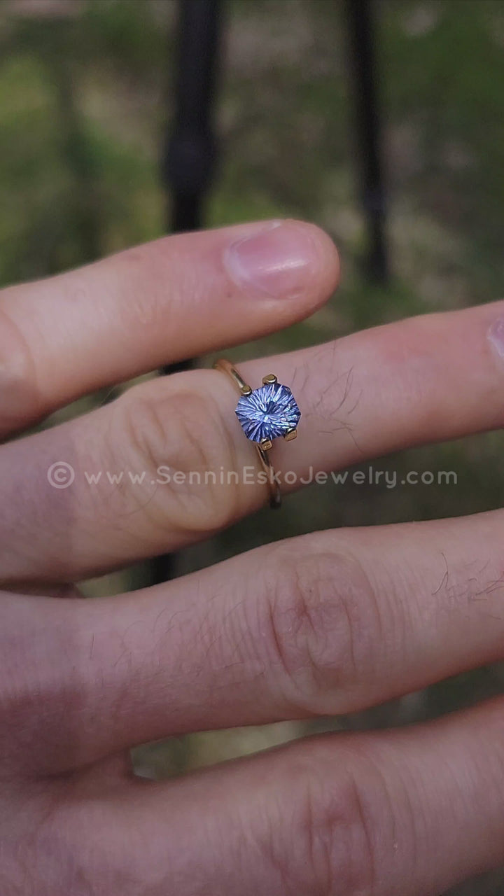 1.5 Carat Violet Sapphire Octagon - 6.8x5.9mm - Esko Universe Cut ™