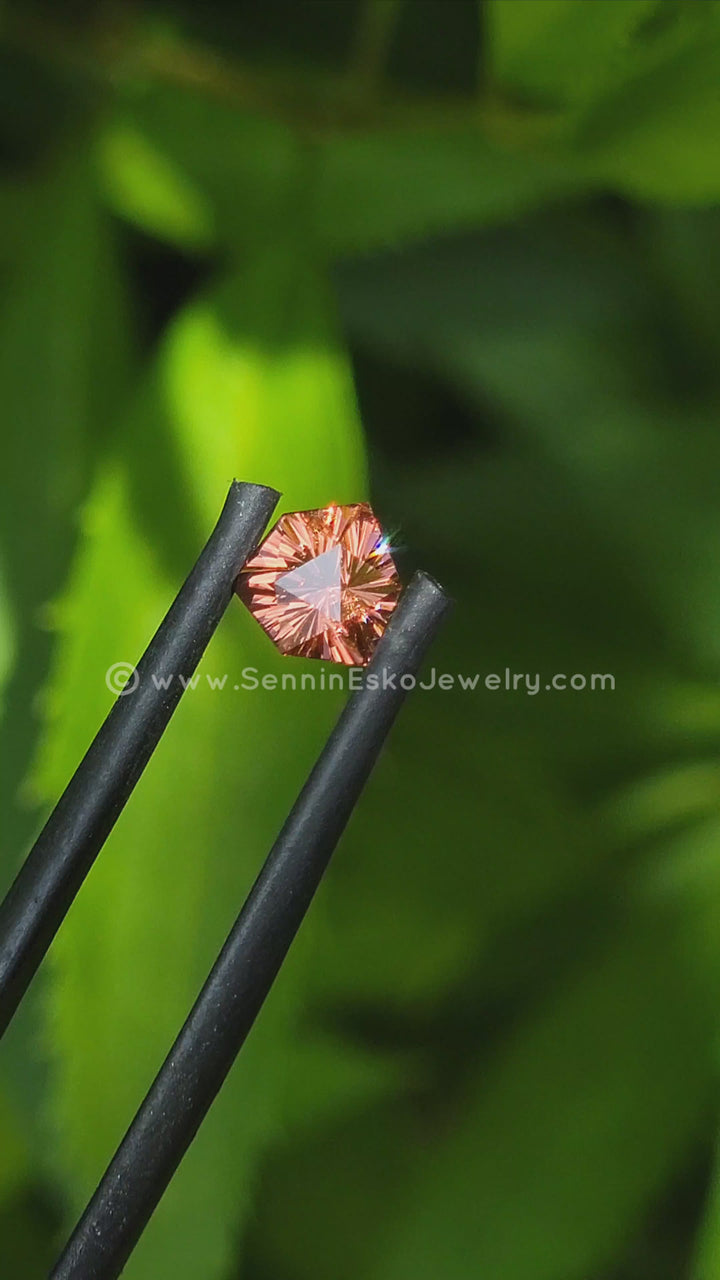 1 Carat Ginger Garnet Trillion - 6.3x5.9mm - Esko Universe Cut ™