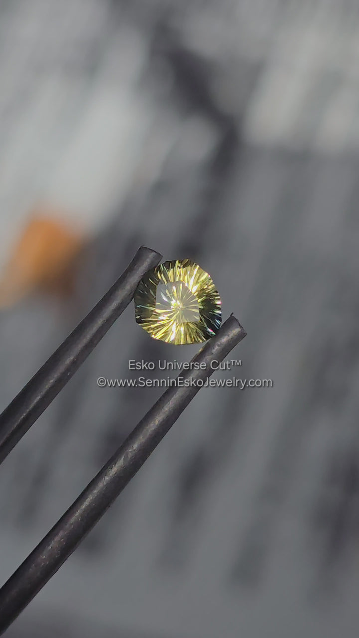 1.33 Carat Parti Sapphire Shield - 7x6.1mm - Esko Universe Cut ™