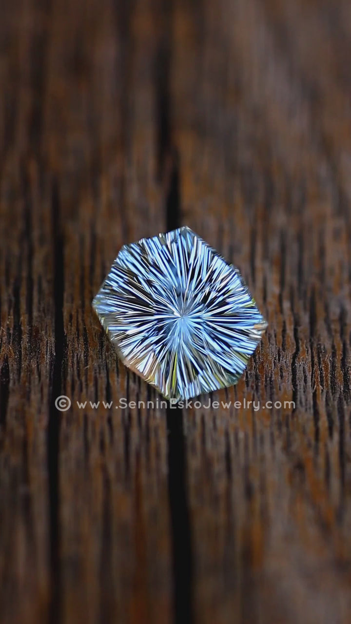 4 carat Aquamarine Cushion - 12x9.8mm - Esko Universe Cut ™