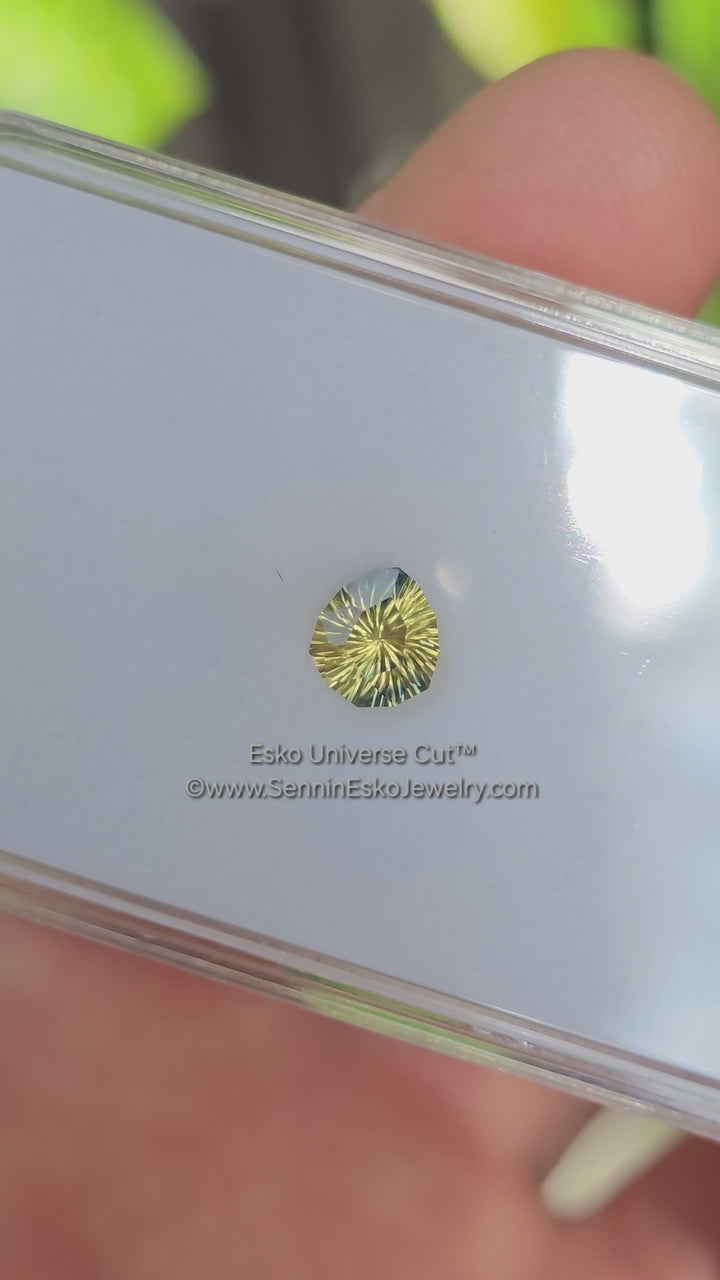 1.33 Carat Parti Sapphire Shield - 7x6.1mm - Esko Universe Cut ™