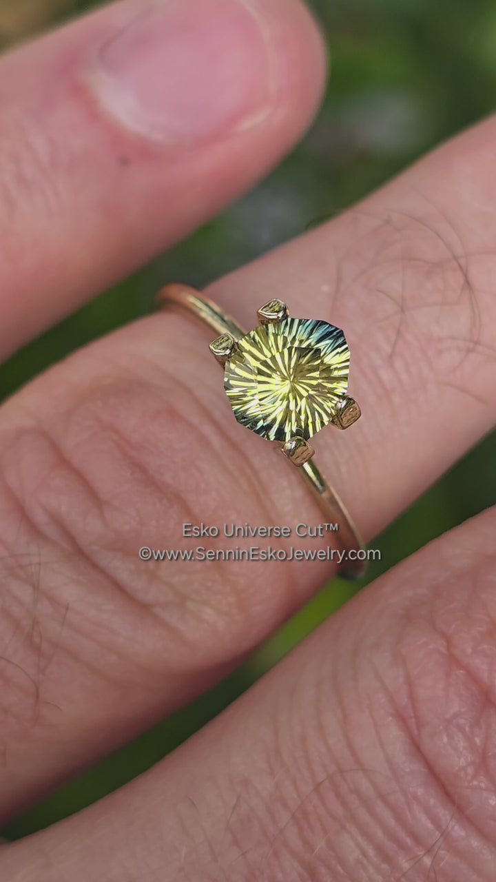 1.33 Carat Parti Sapphire Shield - 7x6.1mm - Esko Universe Cut ™