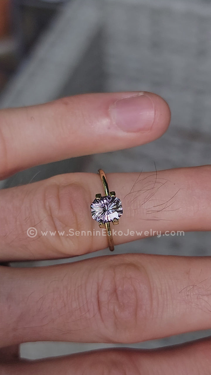 1.2 Carat Silvery Violet/Lilac Sapphire Octagon - 6.8x5.7mm - Esko Universe Cut ™