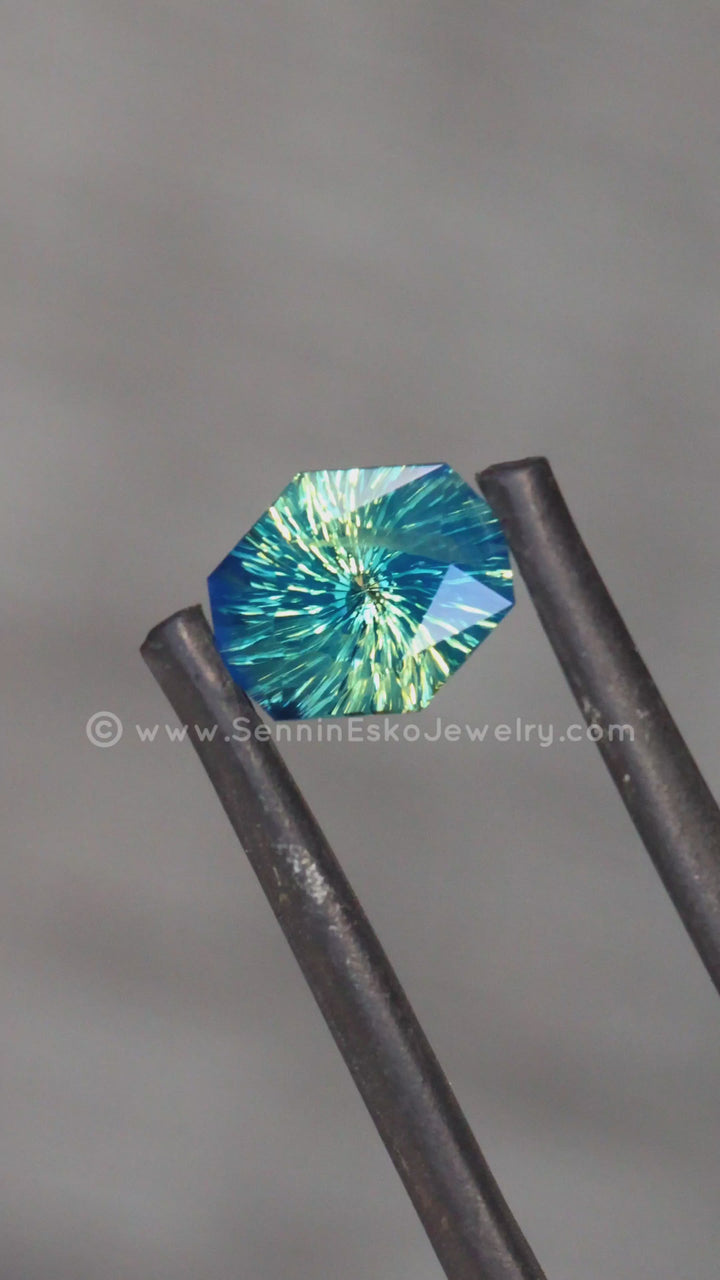 1.6 Carat Parti Sapphire Octagon - 8x6.8mm - Esko Universe Cut ™