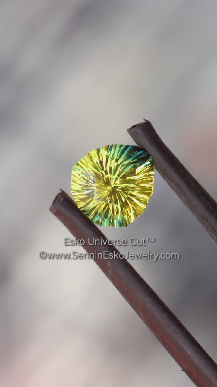 1.33 Carat Parti Sapphire Shield - 7x6.1mm - Esko Universe Cut ™