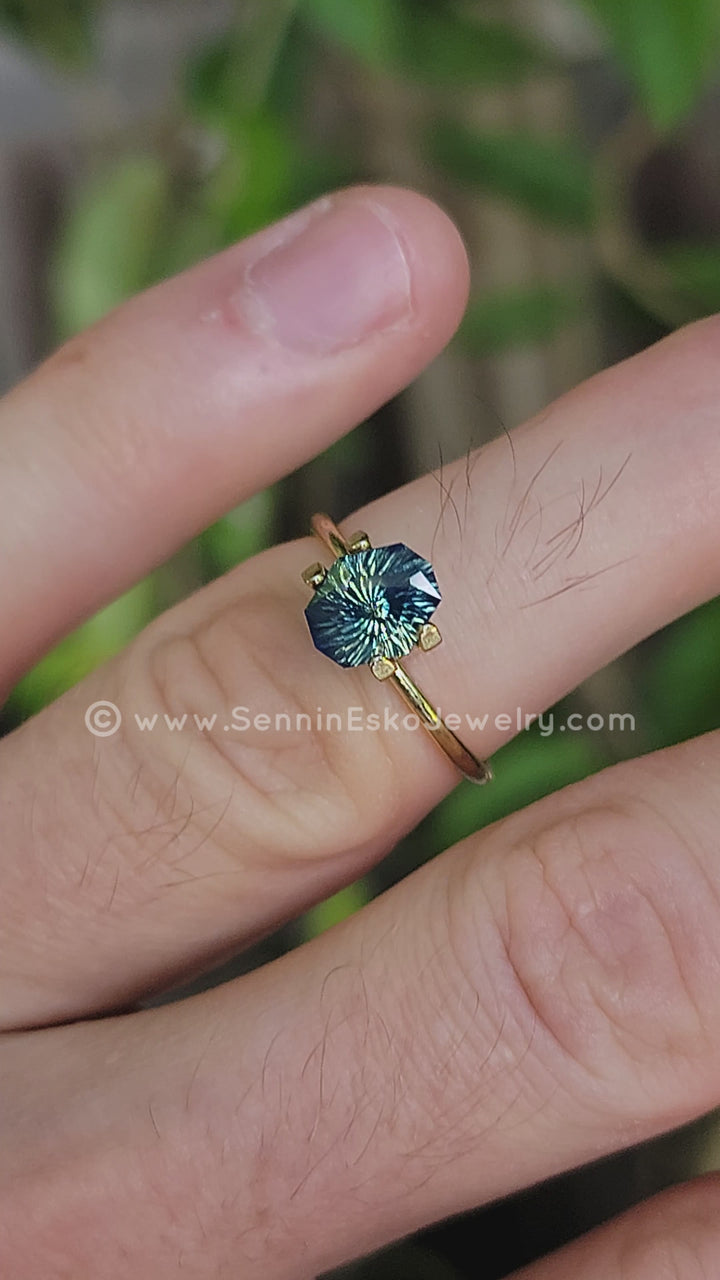 1.6 Carat Parti Sapphire Octagon - 8x6.8mm - Esko Universe Cut ™