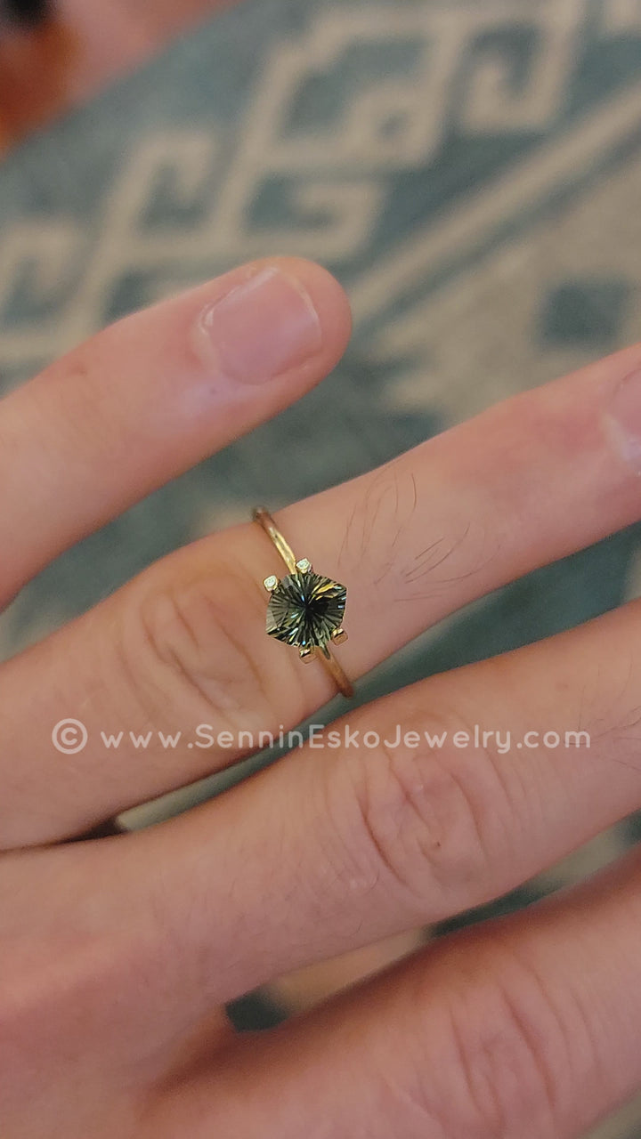 1.5 Carat Parti Sapphire Do-Decagon - 7.8x6.7mm - Esko Universe Cut ™