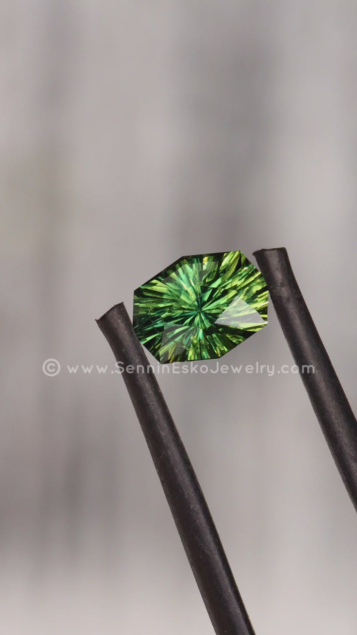 1.6 Carat Deep Green Sapphire Octagon - 8.1x6.1mm - Esko Universe Cut ™