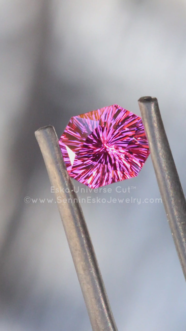 1.88 Carat Electric Pink Garnet Octagon - 7.6x6.6mm - Esko Universe Cut ™