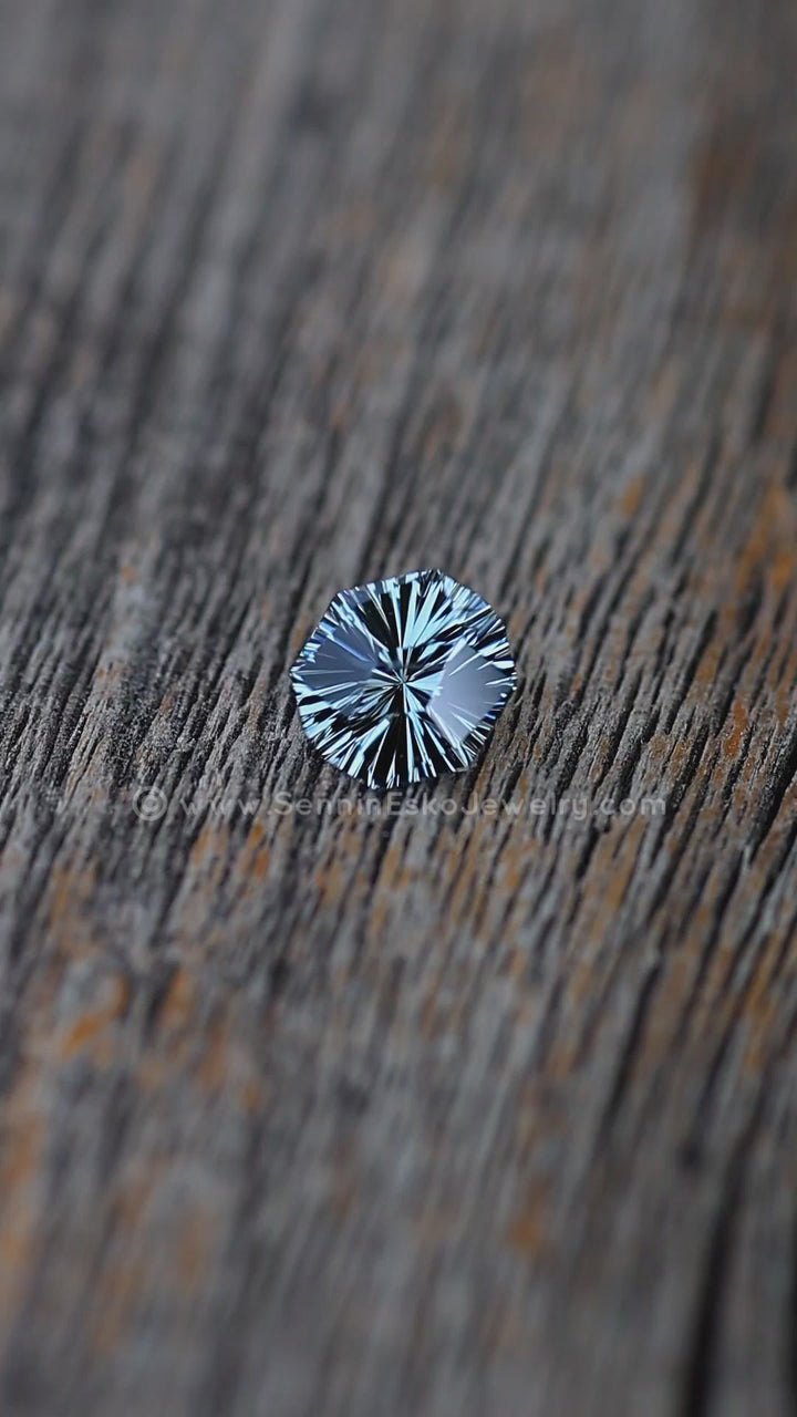 1 Carat Blue/Grey Spinel Cushion - 6.6x6.5mm - Esko Universe Cut ™