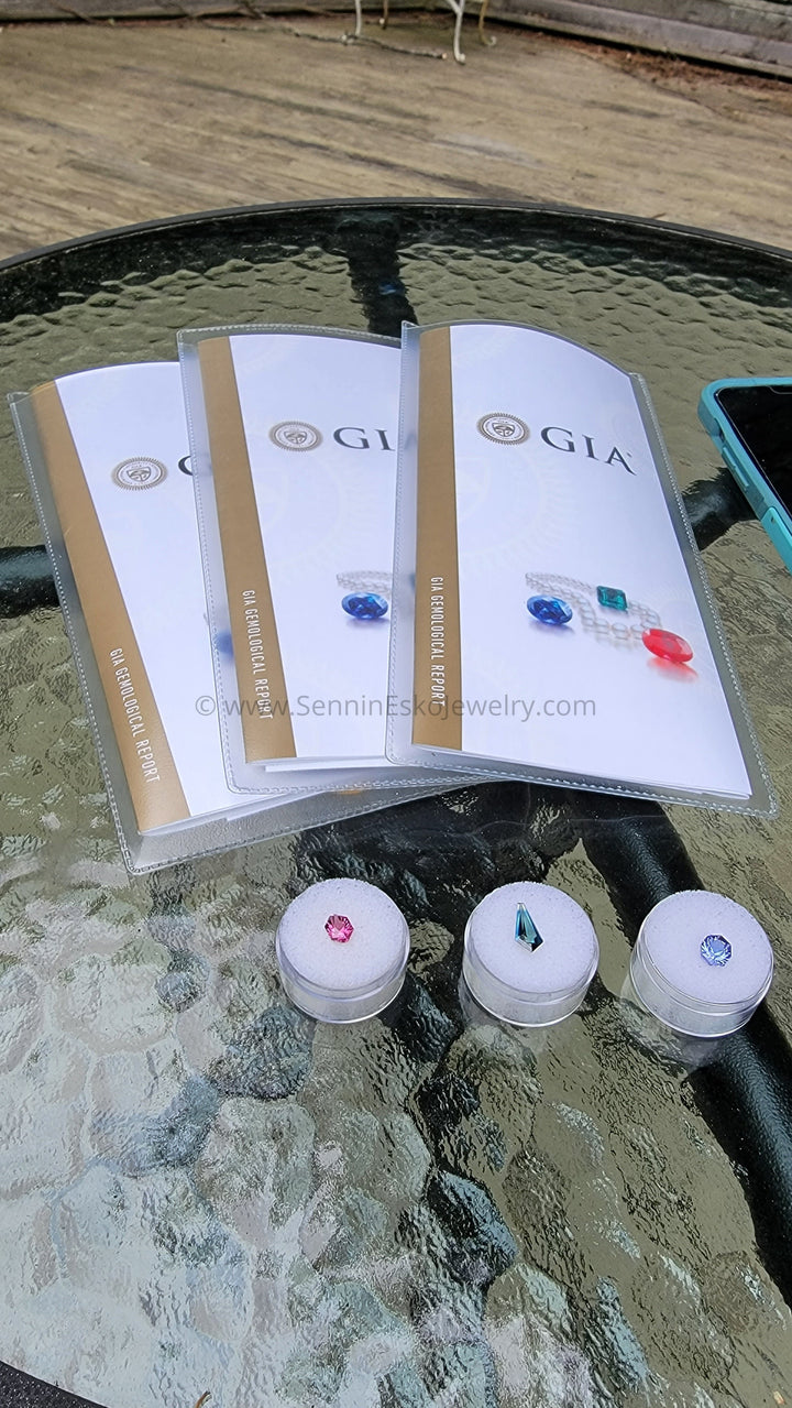 GIA Laboratory Report - For Ready To Ship Gemstones Sennin Esko Jewelry Gem Lab, GIA, GIA lab report Ready To Ship Gemstones