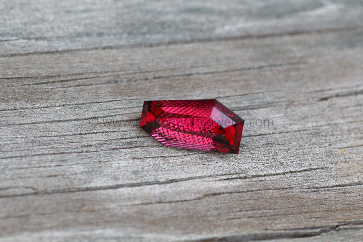 10.8 Carat Umbalite Garnet - Fantasy Cut Sennin Esko Jewelry Almandine, Archive Tag, Fantasy Cut, Fantasy Cut Garnet, fish, Garnet, Gems & Cabochons, Gemstones,  Past Hand Cut Gemstones