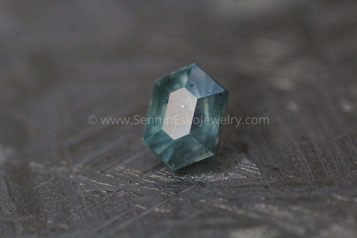 Sleeping Beauty 1.38 carat Greenish Blue Montana Sapphire Hexagon -  Precision Cut, 6.8x5mm Sennin Esko Jewelry Archive Tag, Beads, Blue Sapphire, Craft Supplies & Tools, Cushion Sapphire, Decagon, Fantasy Cut, F Past Hand Cut Gemstones