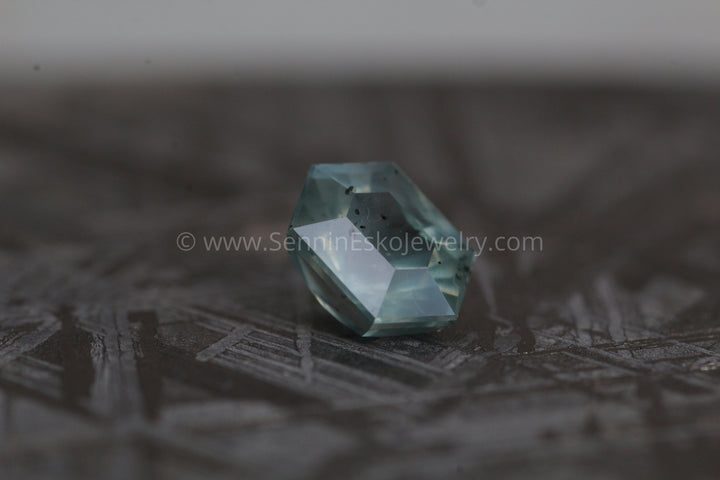Sleeping Beauty 1.38 carat Greenish Blue Montana Sapphire Hexagon -  Precision Cut, 6.8x5mm Sennin Esko Jewelry Archive Tag, Beads, Blue Sapphire, Craft Supplies & Tools, Cushion Sapphire, Decagon, Fantasy Cut, F Past Hand Cut Gemstones