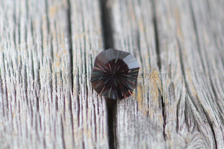 Purple Sapphire Fantasy Cut Cushion 6.4x6mm, 1.27 Carats - Untreated Songea Sapphire Sennin Esko Jewelry Archive Tag, Beads, Brown Sapphire, Color Changing, Craft Supplies & Tools, Cushion Sapphire, Fantas Past Hand Cut Gemstones