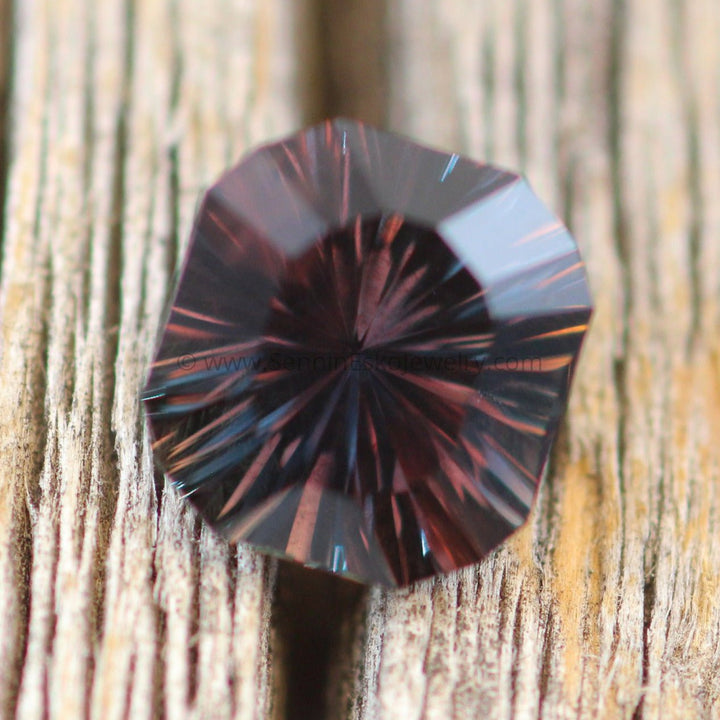 Purple Sapphire Fantasy Cut Cushion 6.4x6mm, 1.27 Carats - Untreated Songea Sapphire Sennin Esko Jewelry Archive Tag, Beads, Brown Sapphire, Color Changing, Craft Supplies & Tools, Cushion Sapphire, Fantas Past Hand Cut Gemstones
