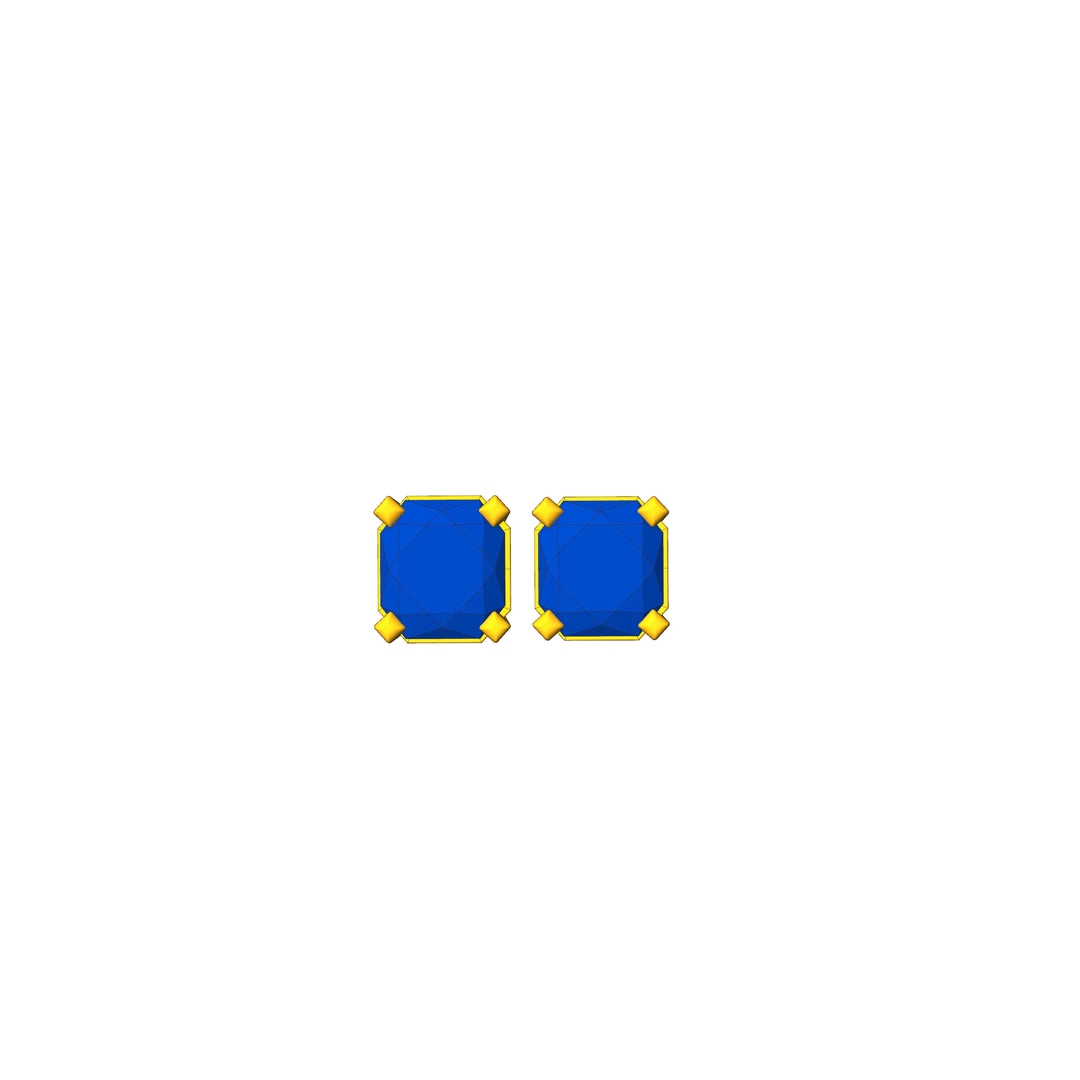 Custom Listing - Final Payment for Joe - Tanzanite Stud Earrings 14kt Yellow Gold