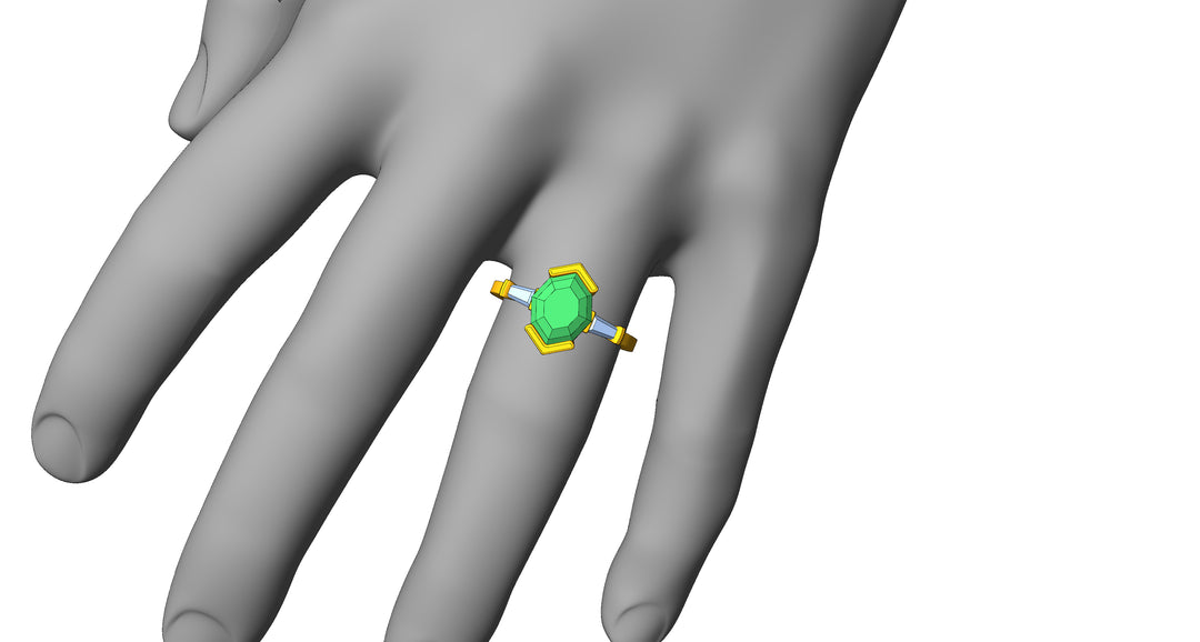 Custom Listing - 2.6 carat Mint tourmaline diamond open channel ring