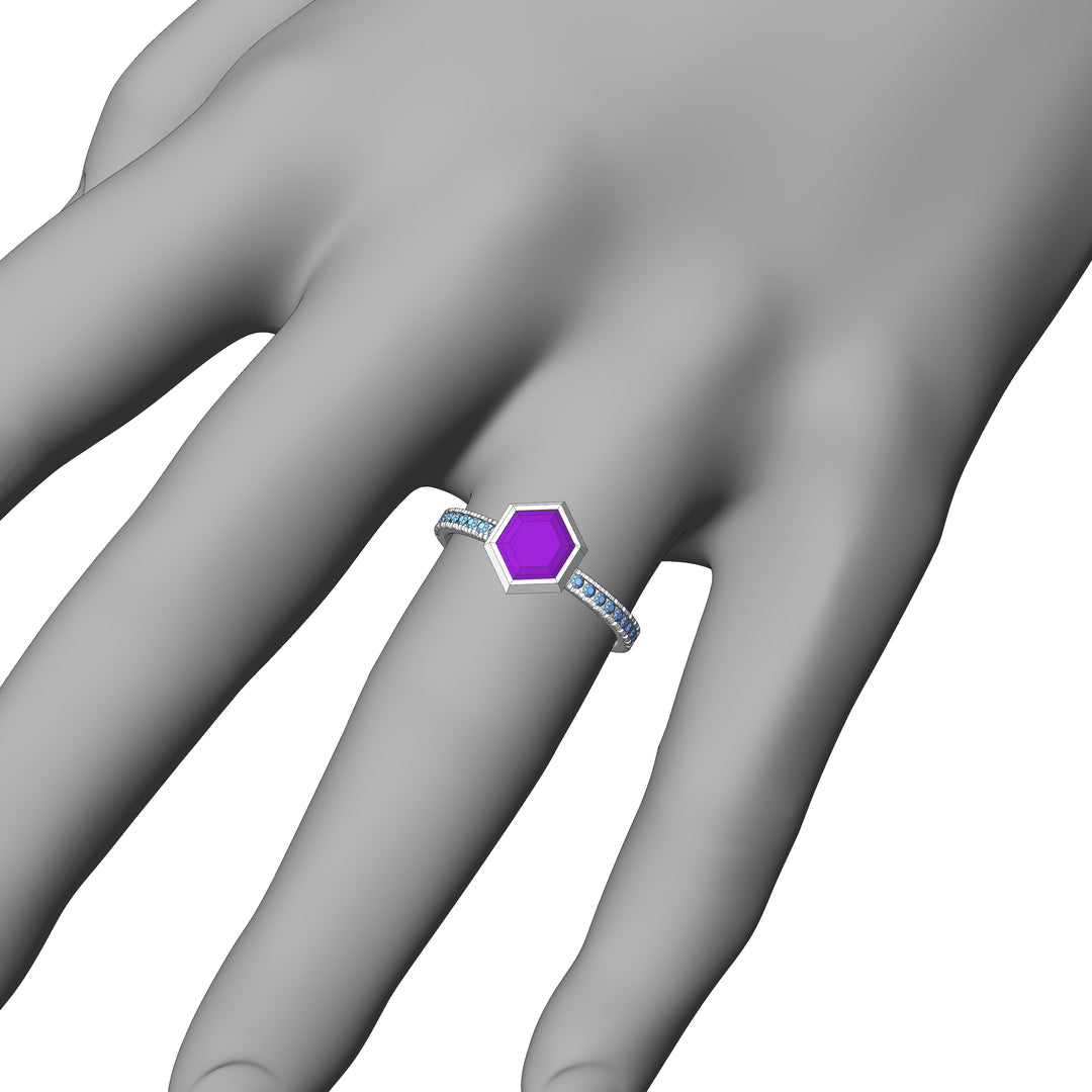 Custom Listing - Setting for 1 Carat Purple Sapphire