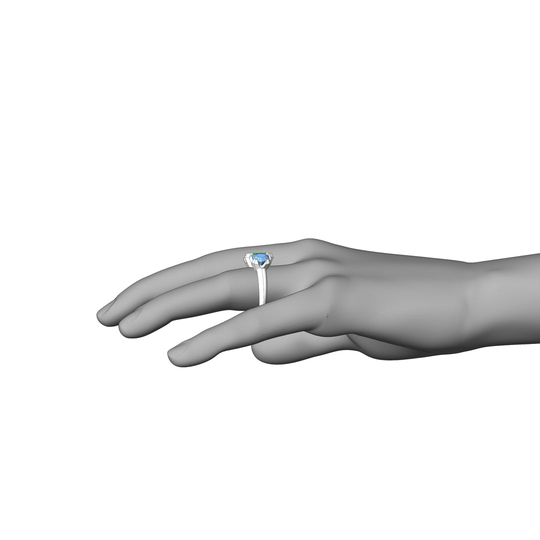 Custom Listing - Toi et Moi Green Tourmaline & Blue Zircon Ring