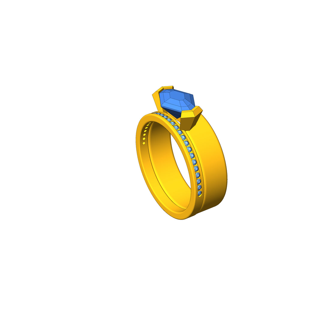 Custom Listing - 1.6 Carat Tanzanite Ring Set